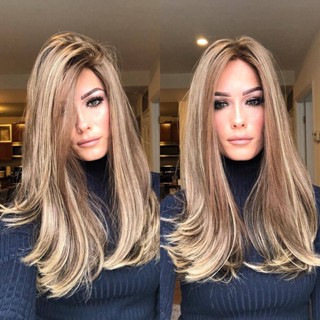 Peruca Castanha Peruca de Moda Senhoras Cabelo Longo Liso