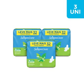 Kit 3Un Absorvente Externo Sempre Livre® Adapt® Com Abas Suave 32 Unidades