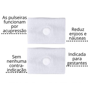 PAR PULSEIRA DE ACUPRESSAO ANTI ENJOO PARA GESTANTES