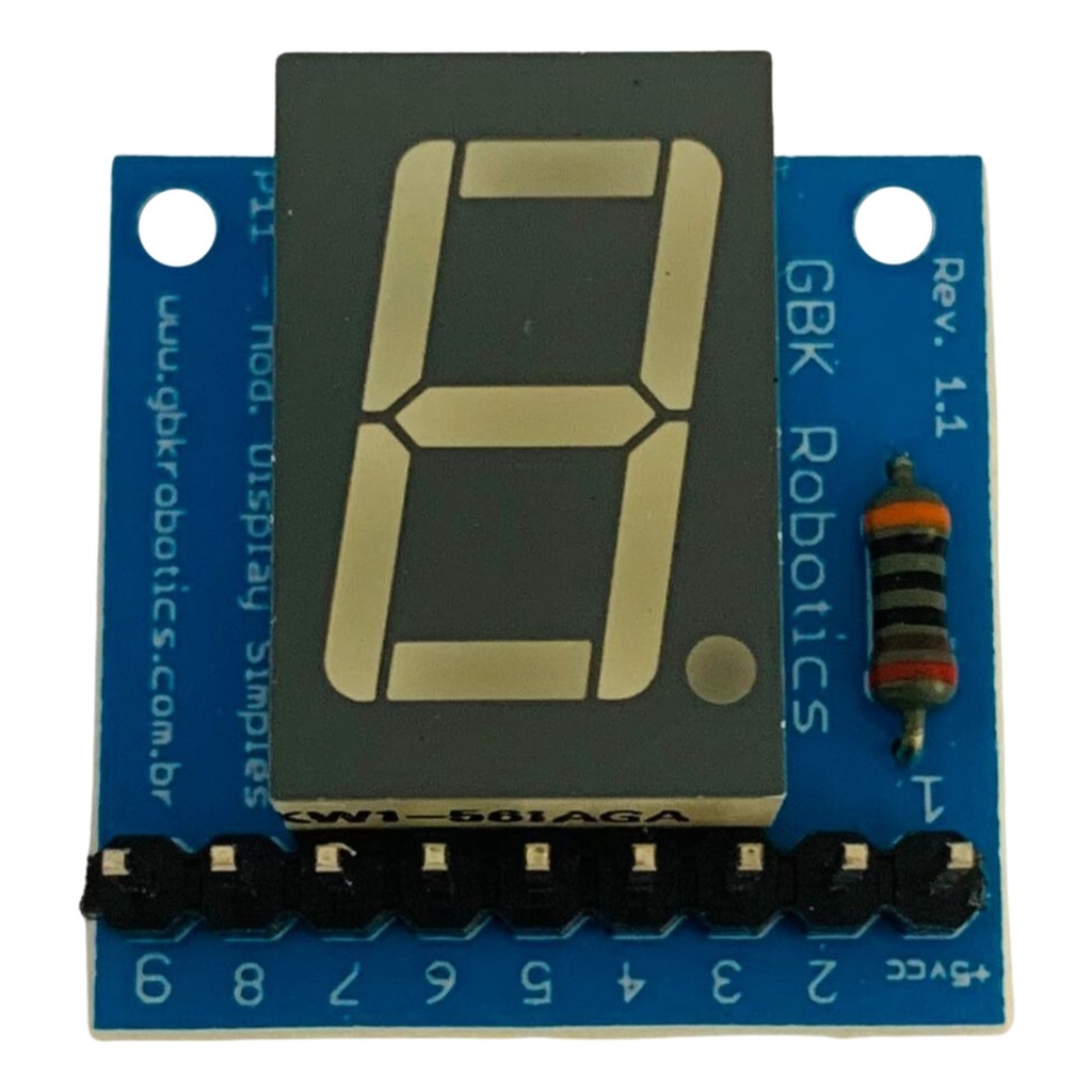 Módulo Display 7 Segmentos Anodo Comum Gbk P11 Para Arduino