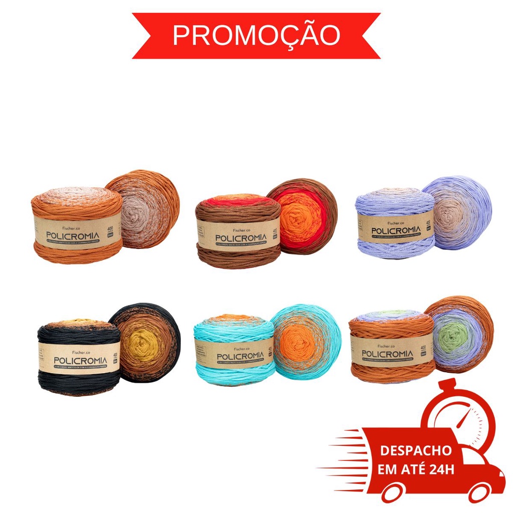 Cordão Nautico Multicolor Policromia 5mm Fischer 400 metros em Oferta na Shopee