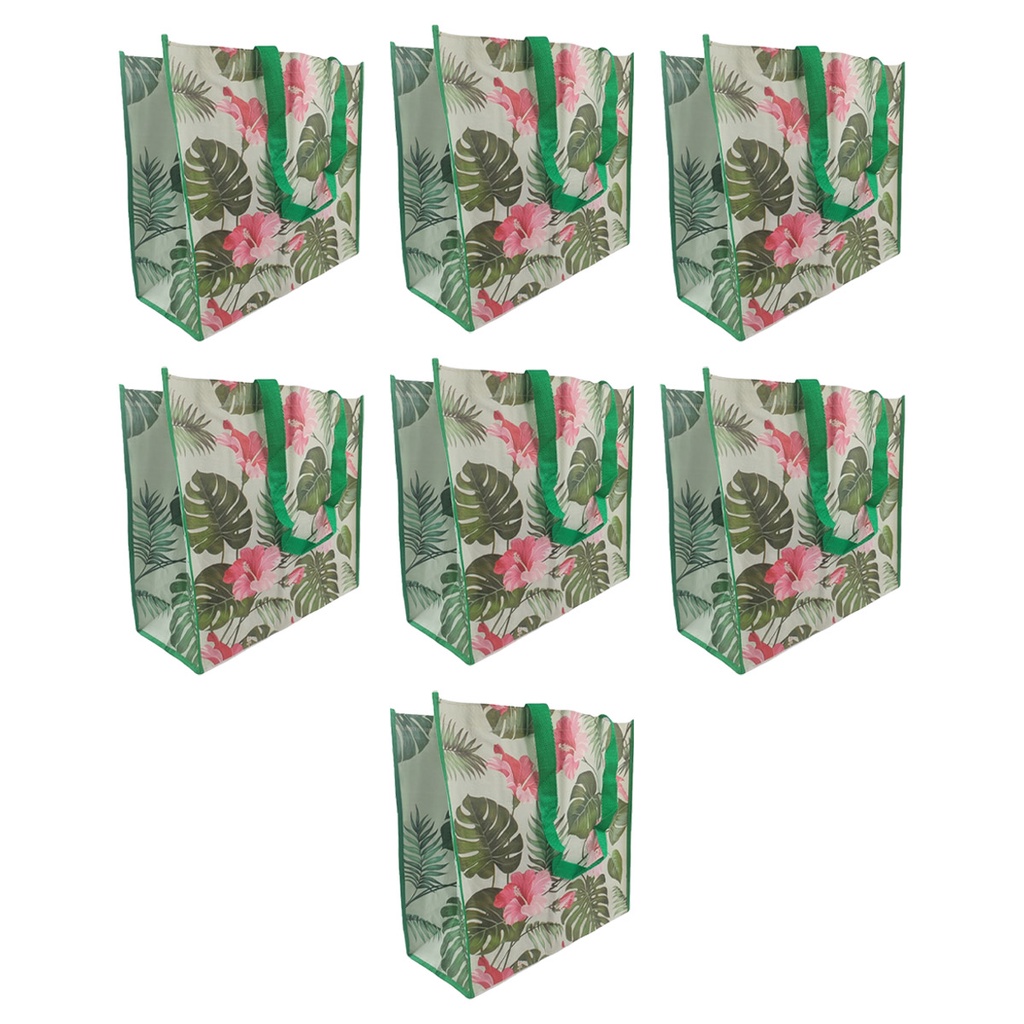 Bolsa Sacola Ecologica Ecobag Kit 7 Unidades Retornavel Dobravel Compras Mercado Reutilizavel
