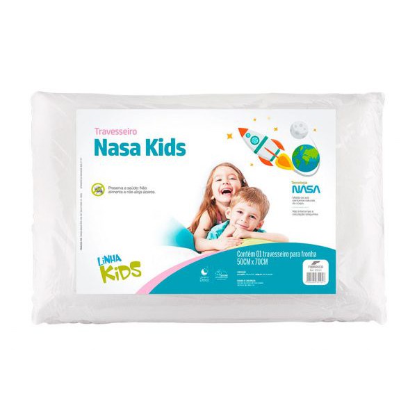 Travesseiro Nasa Viscoelástico Kids Fibrasca Z5101 em Oferta na Shopee