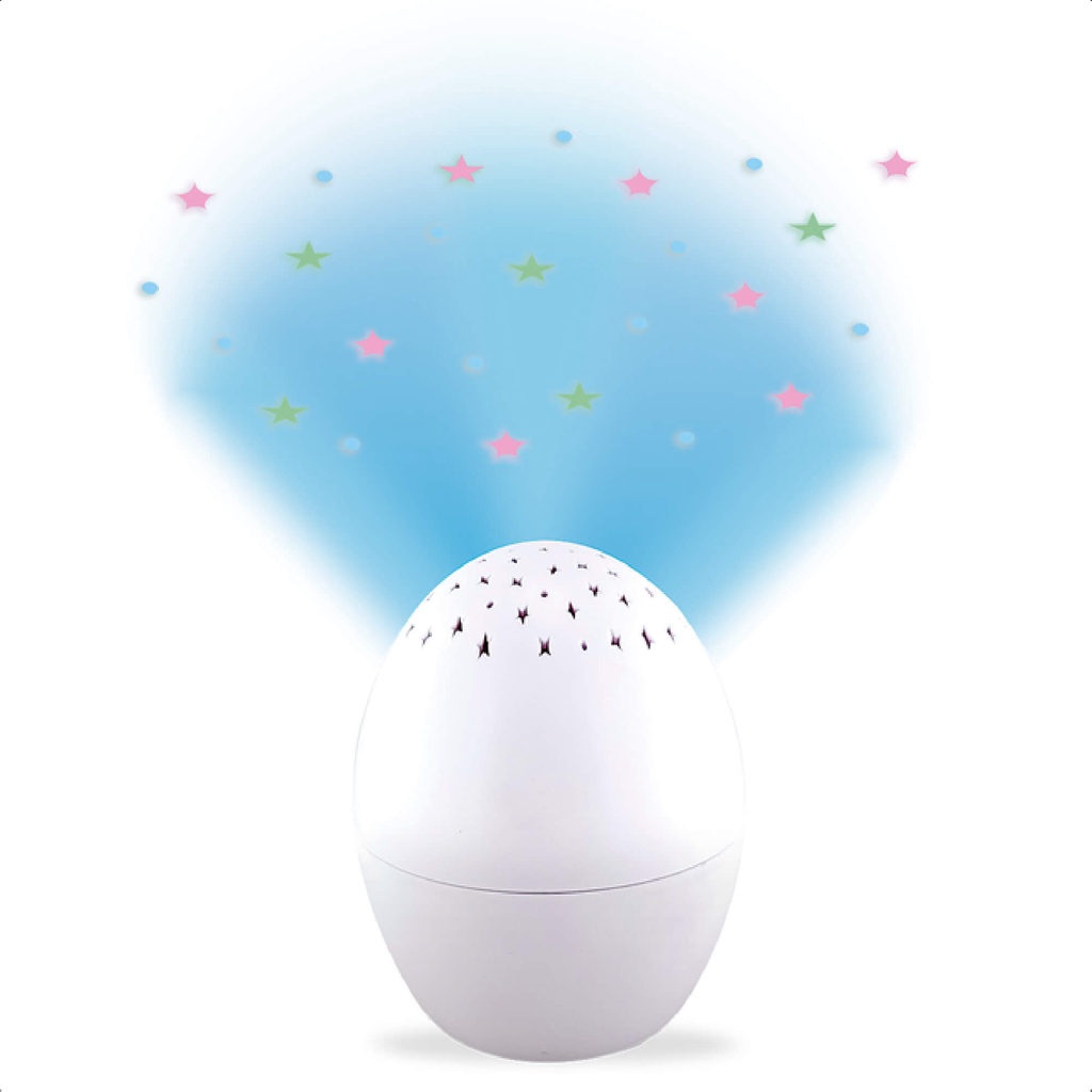 Luminária Musical Little Egg divertida projeta estrelinha e lua lúdico muda de cor Infantil KaBaby - 11705B em Oferta na Shopee