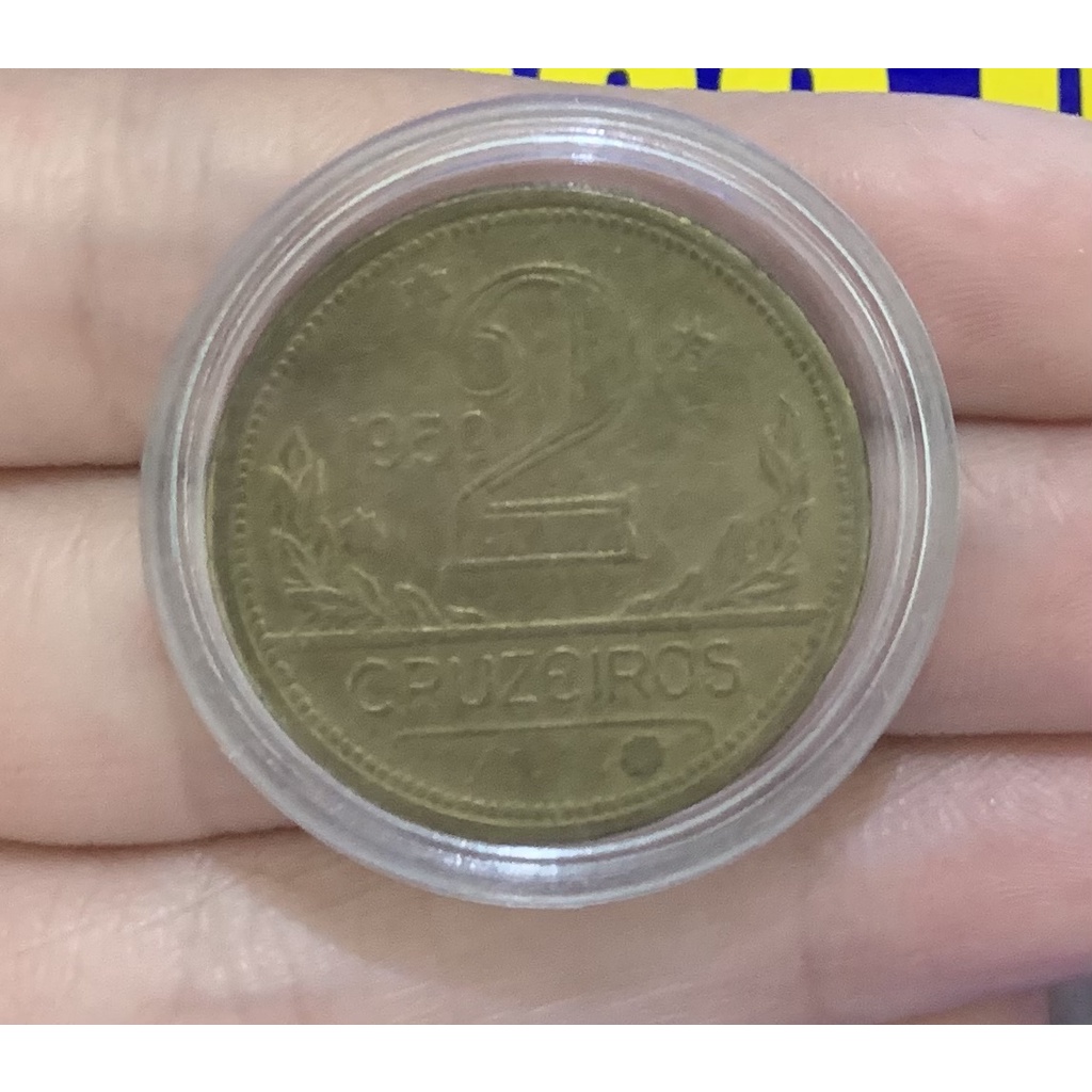 Moeda 2  Cruzeiros 1950  Na Cápsula Repulblica do Brasil
