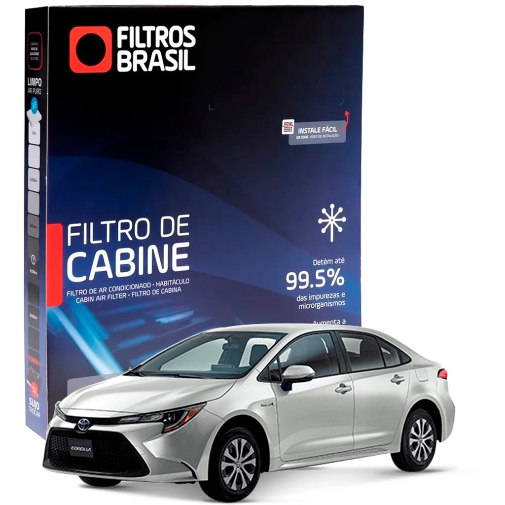 Filtro Cabine Corolla Fielder SEG XEi Xli Flex 2009 a 2022