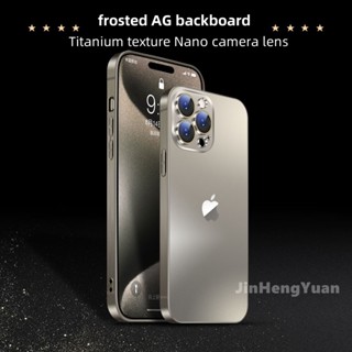 Capa de vidro Atualização Da Carcaça De Cobertura Titanium Gold AG Para IPhone 15 14 13 12 11 Pro Max Caixa Dura Nano Tampa Lente De Vidro Borda Galvanizada Com De Embalagem