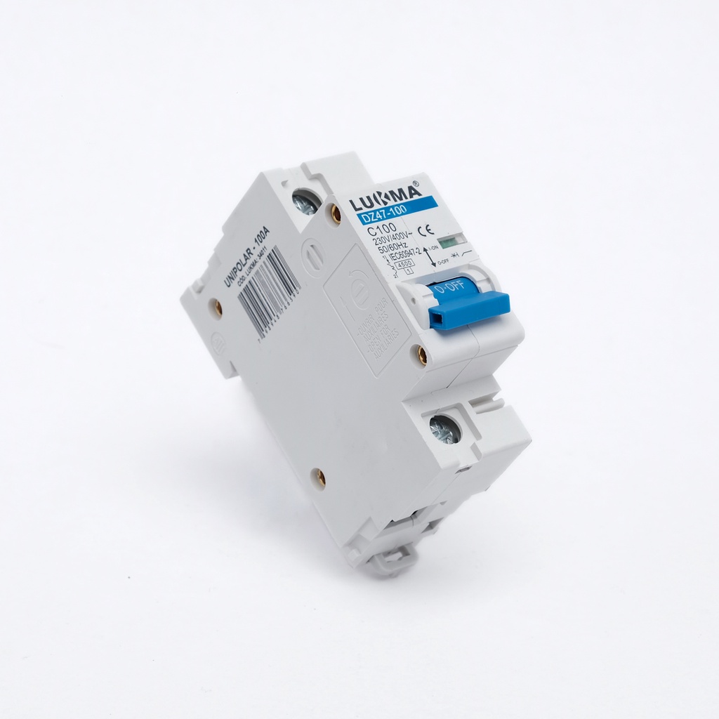 DISJUNTOR 100A DIN UNIPOLAR MONOPOLAR CURVA C 1 POLO GERAL 110V MONOFÁSICO