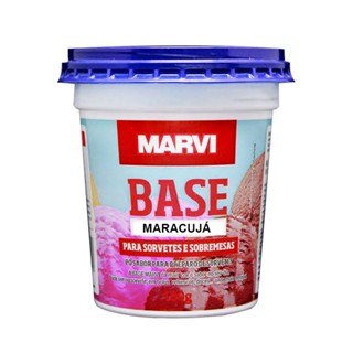 Base para Sorvetes e Sobremesas em Pó Sabor Maracujá 100Gr - Marvi