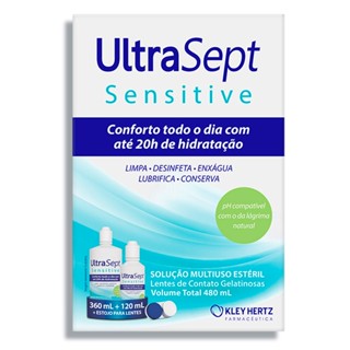 UltraSept Sensitive Solução Multiuso para Lentes de Contato 360ml + 120ml