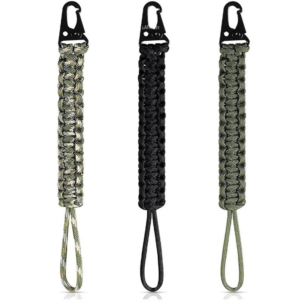 Gancho Tático Paracord Corda Para Camping Exterior Fivela De Chaveiro Anti Perda De Chave Cinto De Sobrevivência Mochila