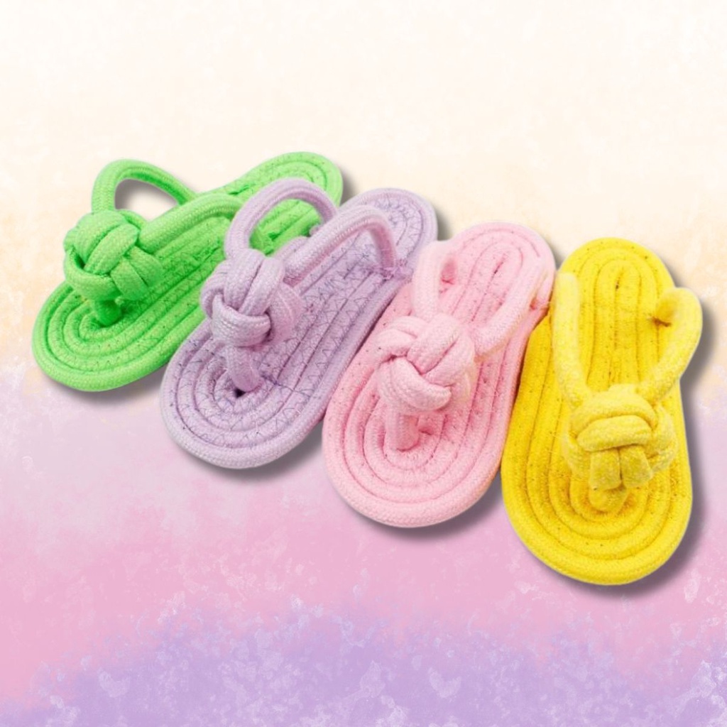 CHINELO DE CORDA BRINQUEDO PET PARA CACHORRO MORDEDOR COLORIDO SORTIDO