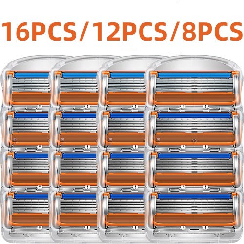 16Pcs/12Pcs Lâminas De Barbear De Substituição Para fusion5, Lâmina de barbear Para Homens