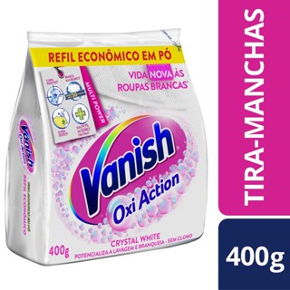 Kit Com 3 Tira Manchas Pó Vanish Crystal White Refil 400G