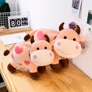 [Dhin] Brinquedo De Pelúcia De Vaca Fofa Boi Animal De Algodão Para Meninas Boneca Estimação COD