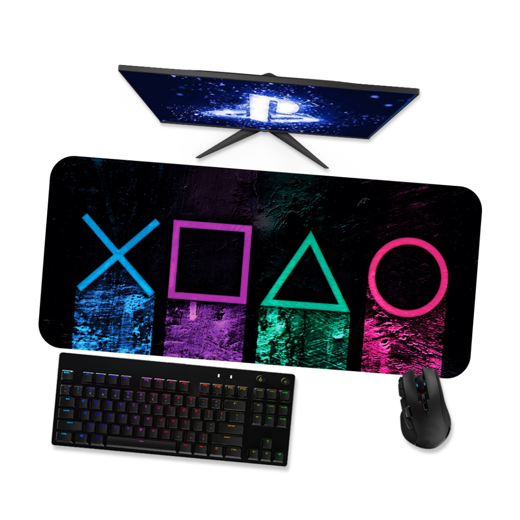 Mouse pad Gamer - PLAYSTATION - PLAYSTATION 1 - Mousepad Grande 90x40 80x40 60x40 70x30 em Oferta na Shopee