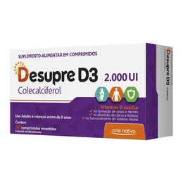 Vitamina Desupre D3 2000ui  Vitamina D Arte Nativa 40 Comprimidos