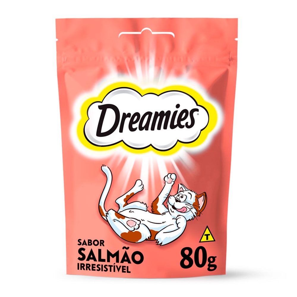 Petisco Dreamies Salmão Para Gatos Adultos 80g em Oferta na Shopee
