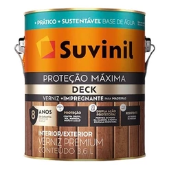 Verniz Proteção Máxima Deck Base de Água Brilhante Natural Suvinil 3,6l