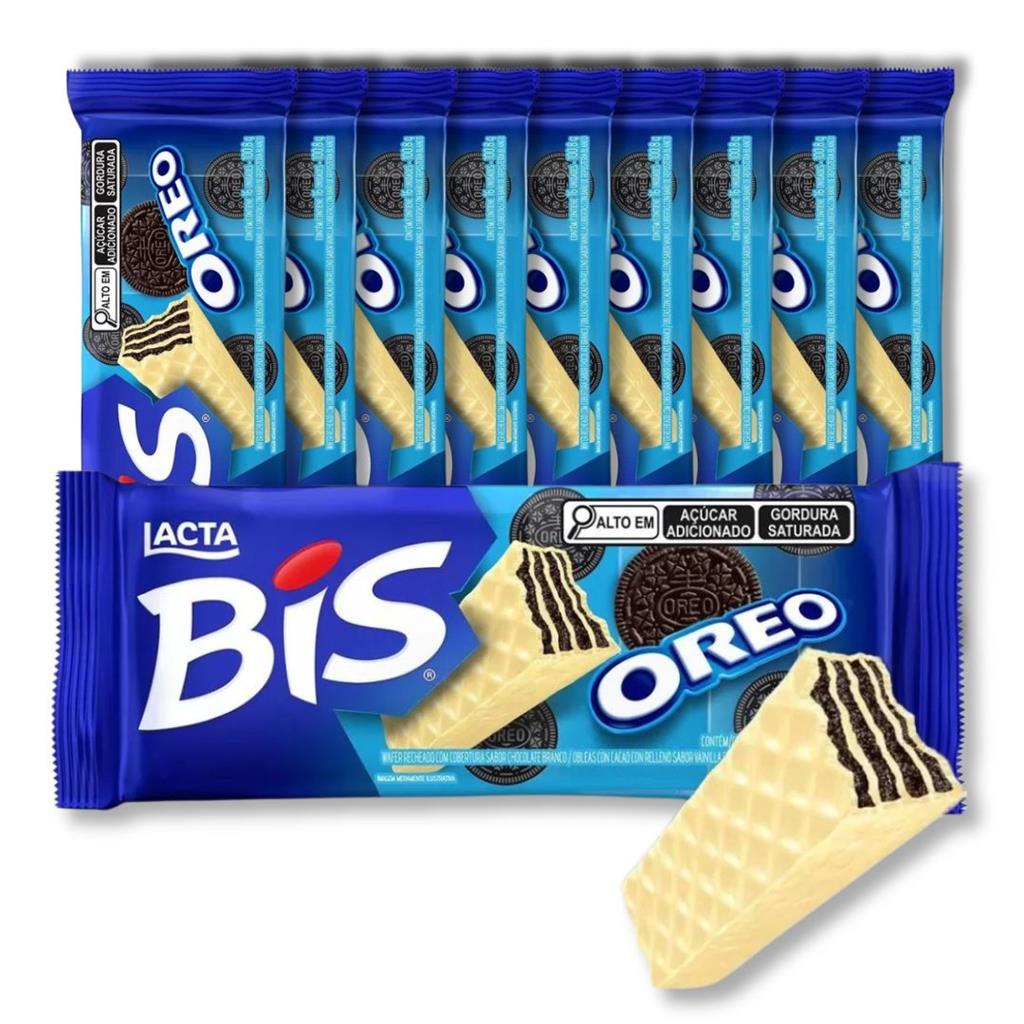 Bis Oreo Chocolate Lacta Kit 10 Caixas com 16 unidades em Oferta na Shopee