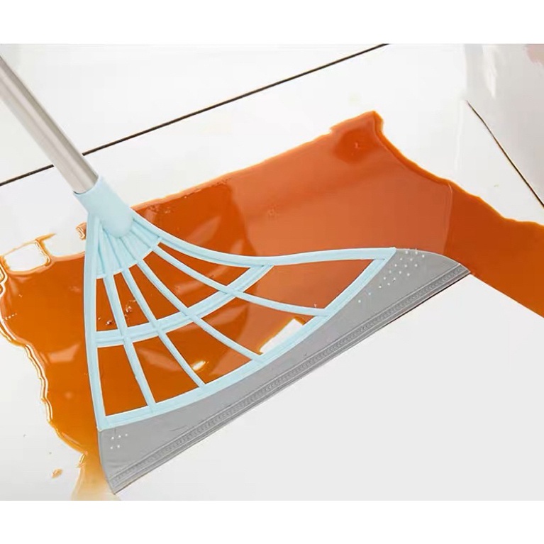 TOP! Enviar 24H KIT 2 Vassoura Mágica Rodo Tira Pelo Limpa Vidro Seca Bem Silicone Cabo Grande 90cm