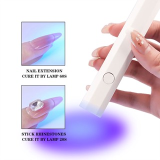 Lâmpada De Manicure Portátil Cura UV USB Recarregável Equipamento De Arte De Unhas De Secagem Rápida