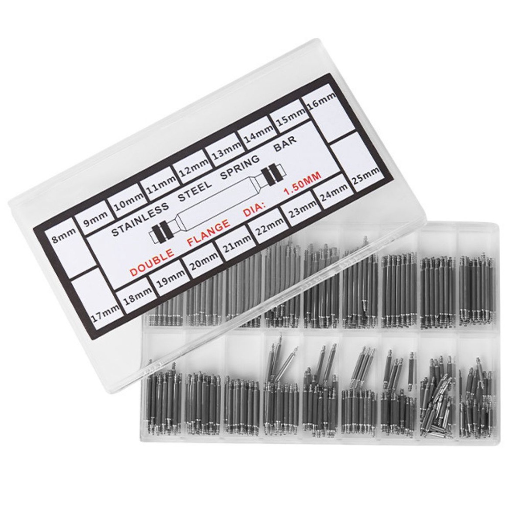 KIT 360 PINOS PREMIUM PARA PULSEIRA DE RELÓGIOS DE 8MM A 25MM