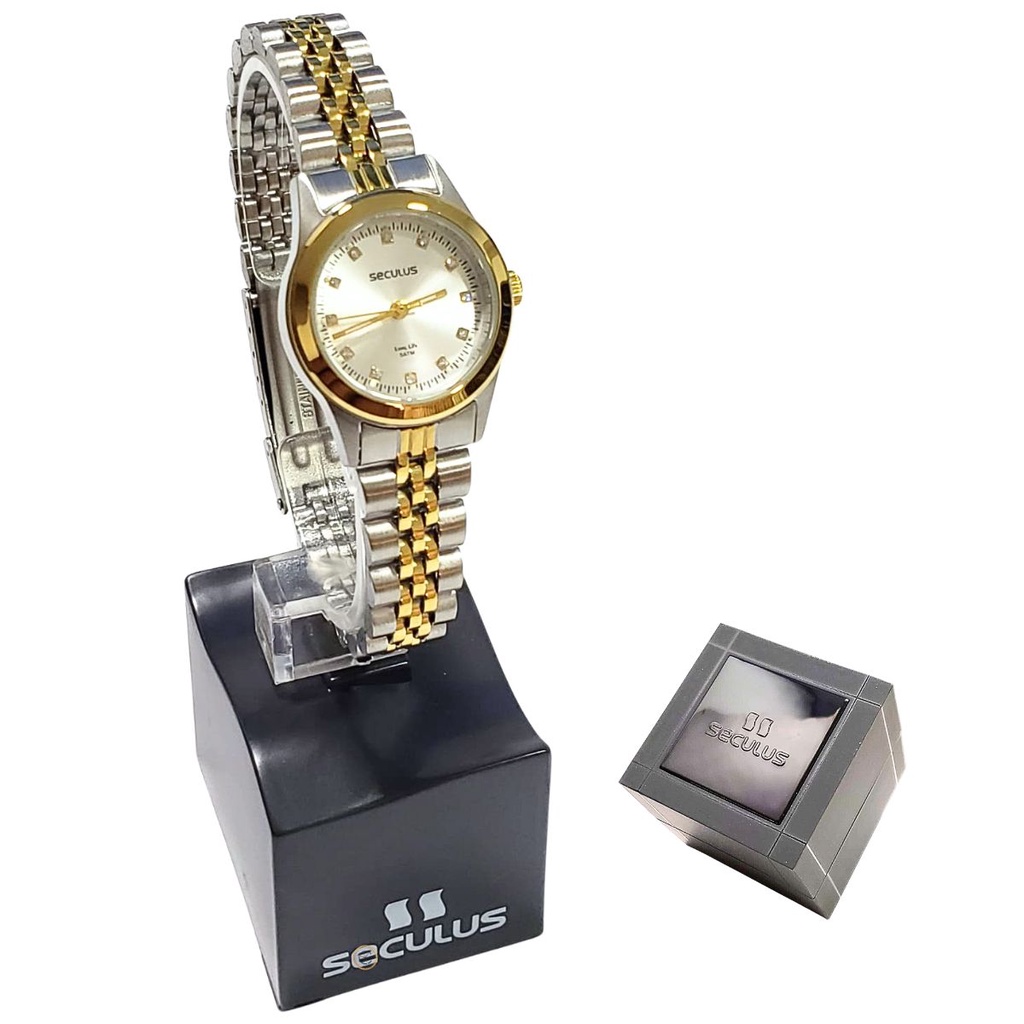 Relógio Seculus Feminino Analógico Bicolor 44052LPSVBA2 em Oferta na Shopee