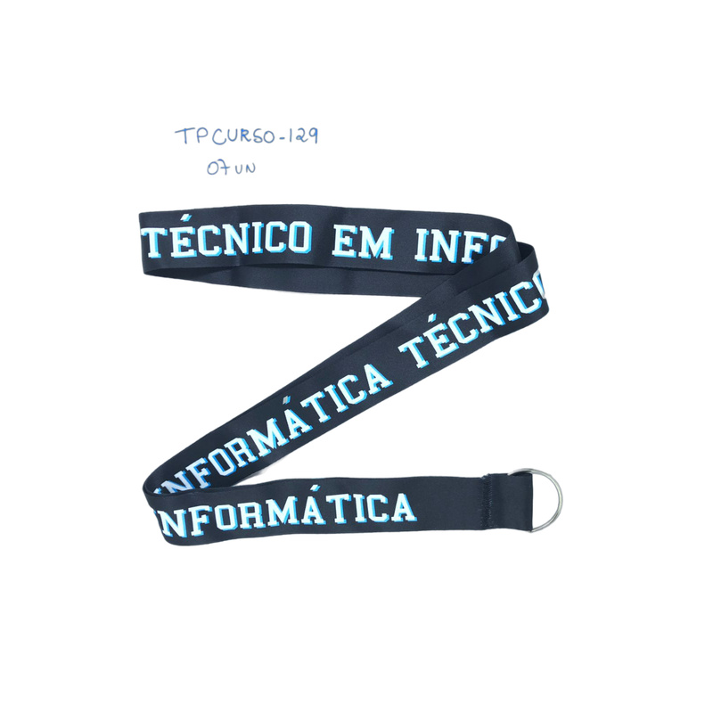 Tirante técnico em informática tirante preta escrita branca com sombra azul - Sem Mínimo (TPCURSO-129 )