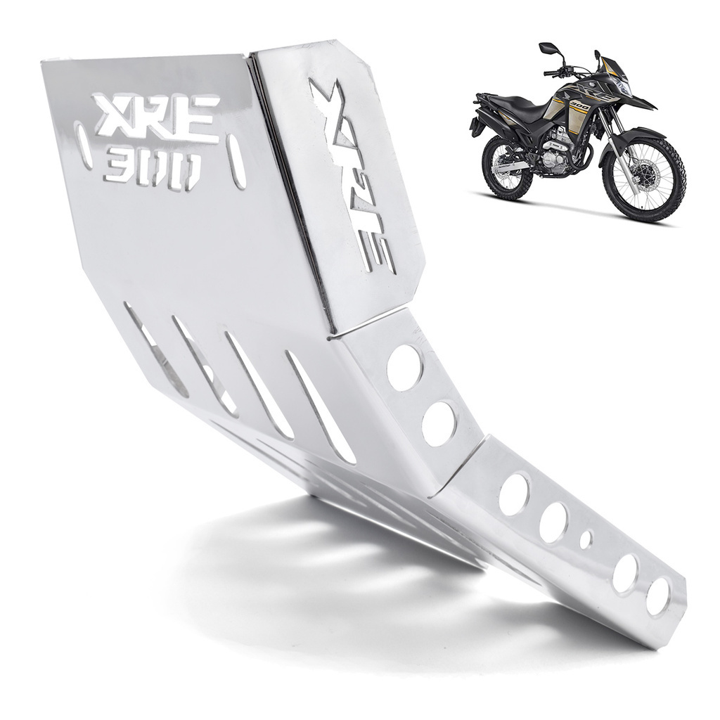 Peito de Aço Grosso e Protetor de Carter Honda XRE300 Cromado Proteção Motor Frontal 2010 2025 XRE 300 em Oferta na Shopee
