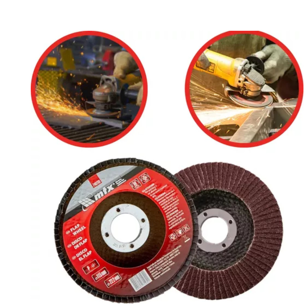 Disco De Lixa Flap Desbaste 115x 22,2mm Grão 40 - MTX