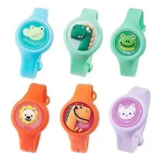 Pulseira Relogio Repelente Infantil Com Led E Citronela