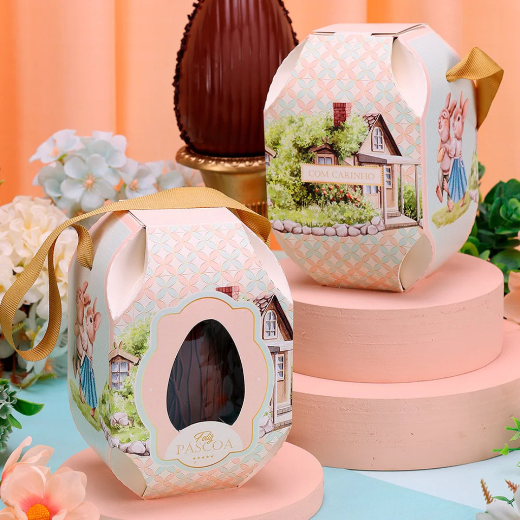 10 CAIXA PARA OVO EM PÉ 250G COM ALÇA CARINHOSA 4754 (PASCOA JANGO OUTLET)