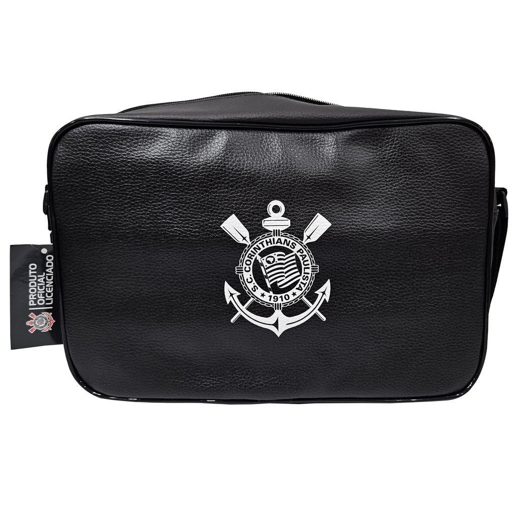 Bolsa Viagem Corinthians Preto Escudo Branco