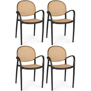 Kit 4 Cadeiras de Jantar Roma com Braço para Sala e Cozinha em Oferta na Shopee