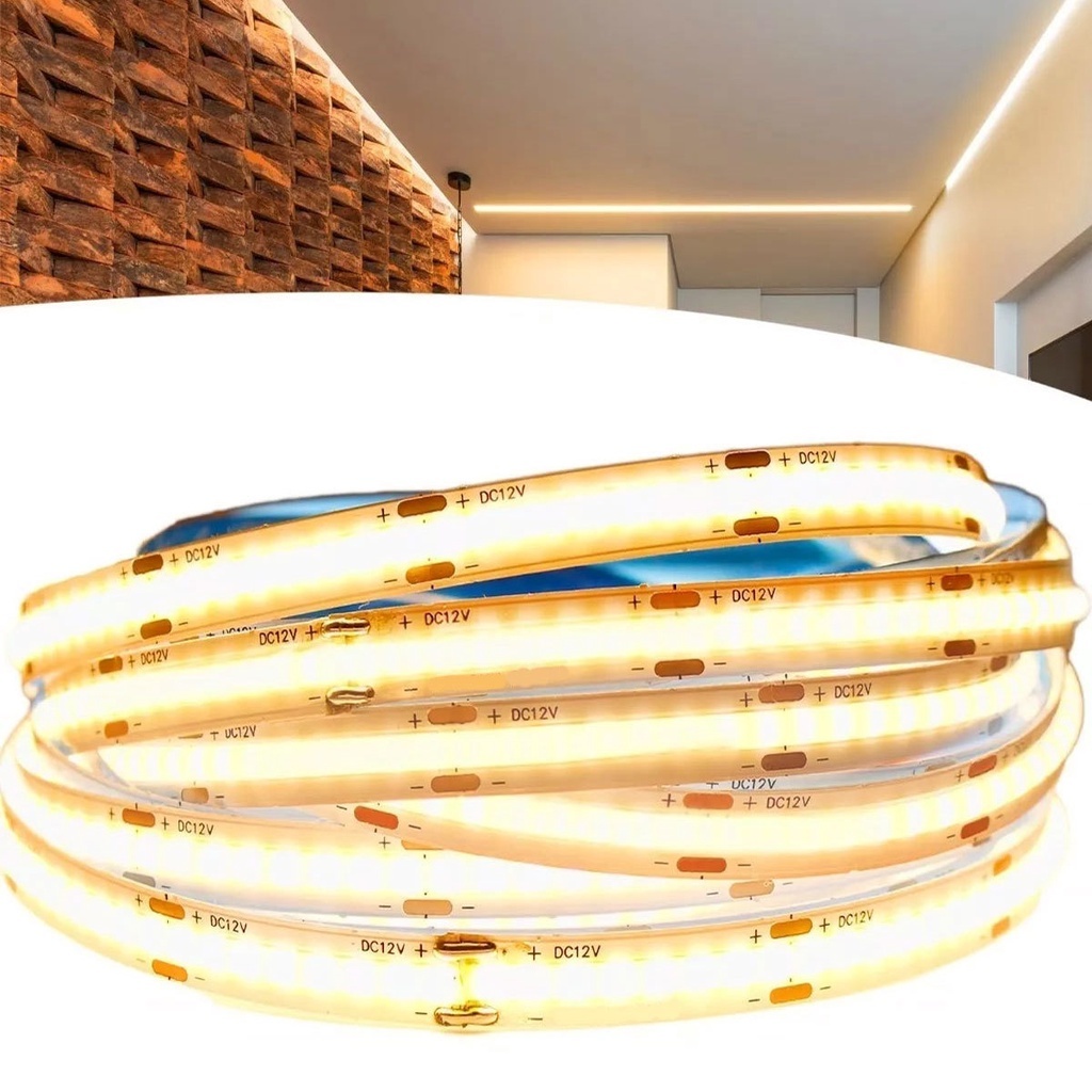 Fita de LED 320 LEDS/Metro COB, COBW, COBWW, Neutra, Fria e Quente em Oferta na Shopee