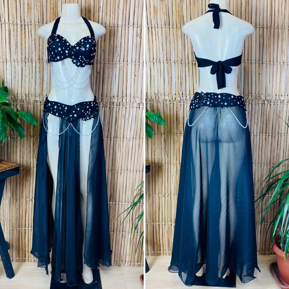 [Liquidação] Dança do Ventre Traje  Bordado Completo -  Pronta Entrega - TPCL-585