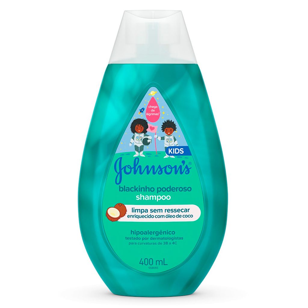 Shampoo Infantil Johnsons Baby Blackinho Poderoso 400ml