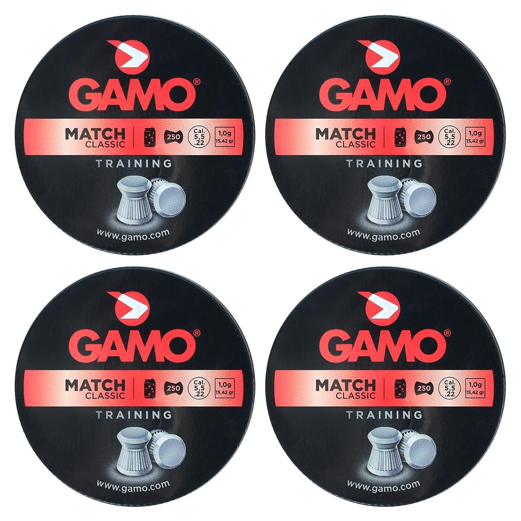 4un Chumbinho 5.5mm Gamo Match Classic Training - 250un em Oferta na Shopee