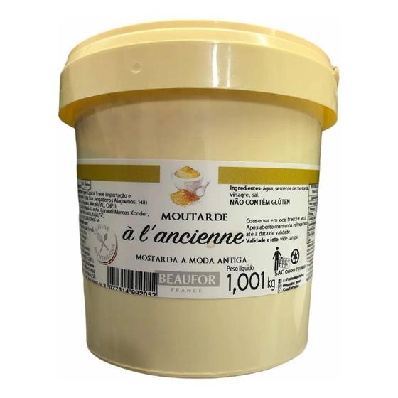 BALDE DE MOSTARDA BEAUFOR ANCIENNE 1,001KG em Oferta na Shopee