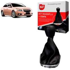Manopla + Coifa Chevrolet Cruze 2012 Até 2016 - 6 Marchas