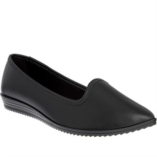 Scarpin Moleca Anabela Detalhe Pespontos Preto