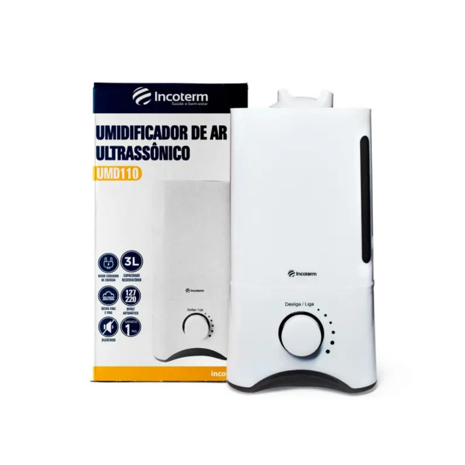 Umidificador De Ar Ultrassônico Umd110 Branco 3L Bivolt em Oferta na Shopee