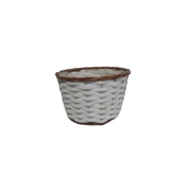 Cachepô de Vime Branco com Reforço - Adicione Charme e Elegância à Sua Decoração