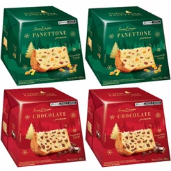 Kit 4 Panetones Premium Natal Gotas Chocolate, Frutas Cristalizadas 400g Santa Edwiges Escolha Sabor