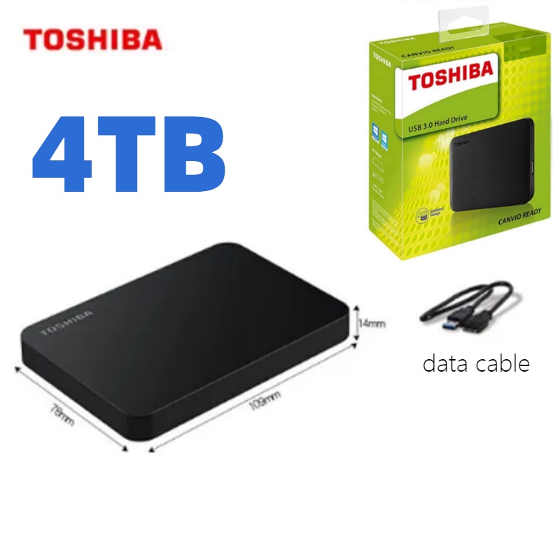 Disco rígido externo HD de 1 TB Disco rígido externo de 2 TB USB 3.0 HD externo portátil de 4 TB/armazenamento aumentado + itens essenciais para jogos