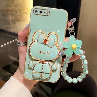 Caixa De Proteção Contra Choques Com Bracelete iphone 6 7 8 6s Mais Telefone TPU 3D Rabbit em Oferta na Shopee