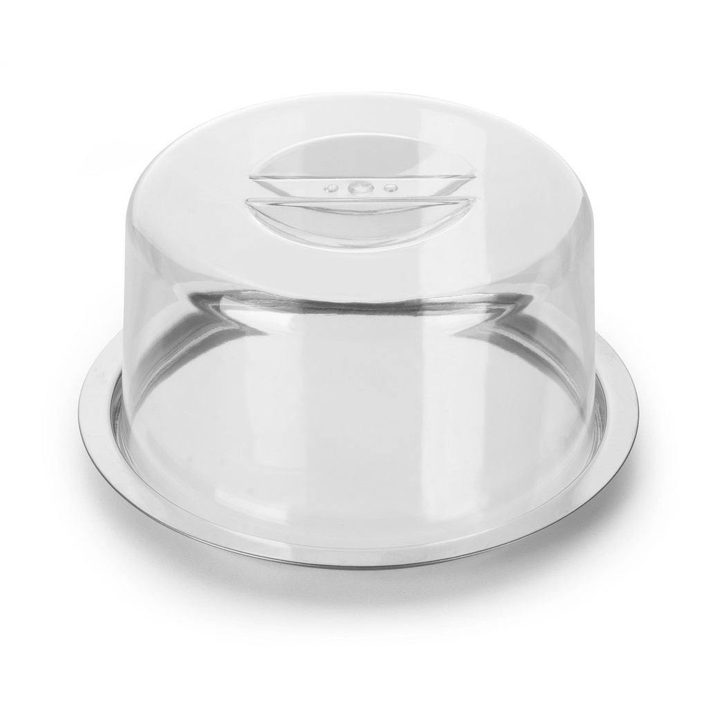 Prato Para Guardar Queijo Minas Na Geladeira Geladeira Base Inox Cupula Acrilico Multiuso 16Cm Mini Boleira Cupcake Doces