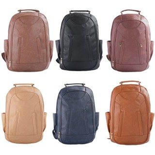 Mochila de Couro Femininas Escolar Bolsa De Viagem Faculdade Fang