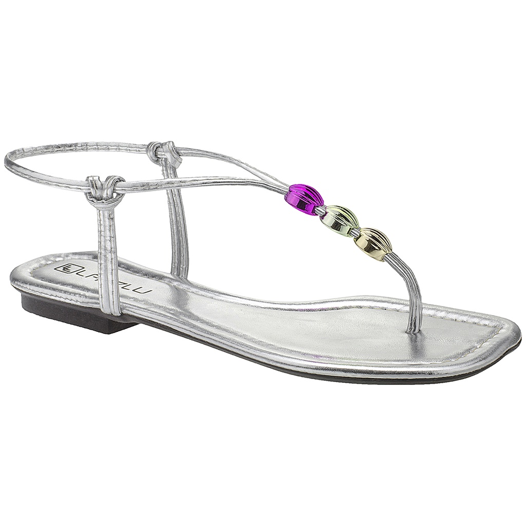 Sandália Feminina Rasteira Confortável Rasteirinha Enfeite - Women Shoes